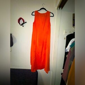 Orange long dress